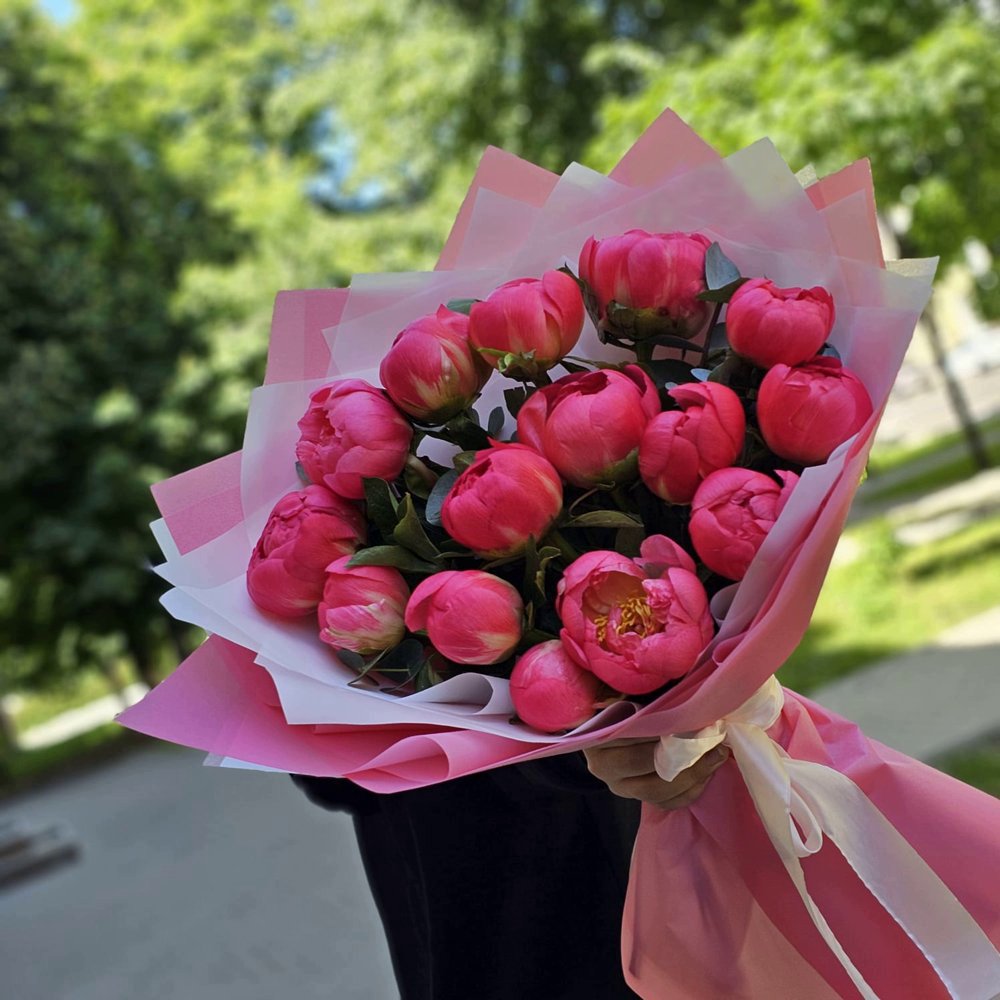 15 шикарных пионов в оформлении