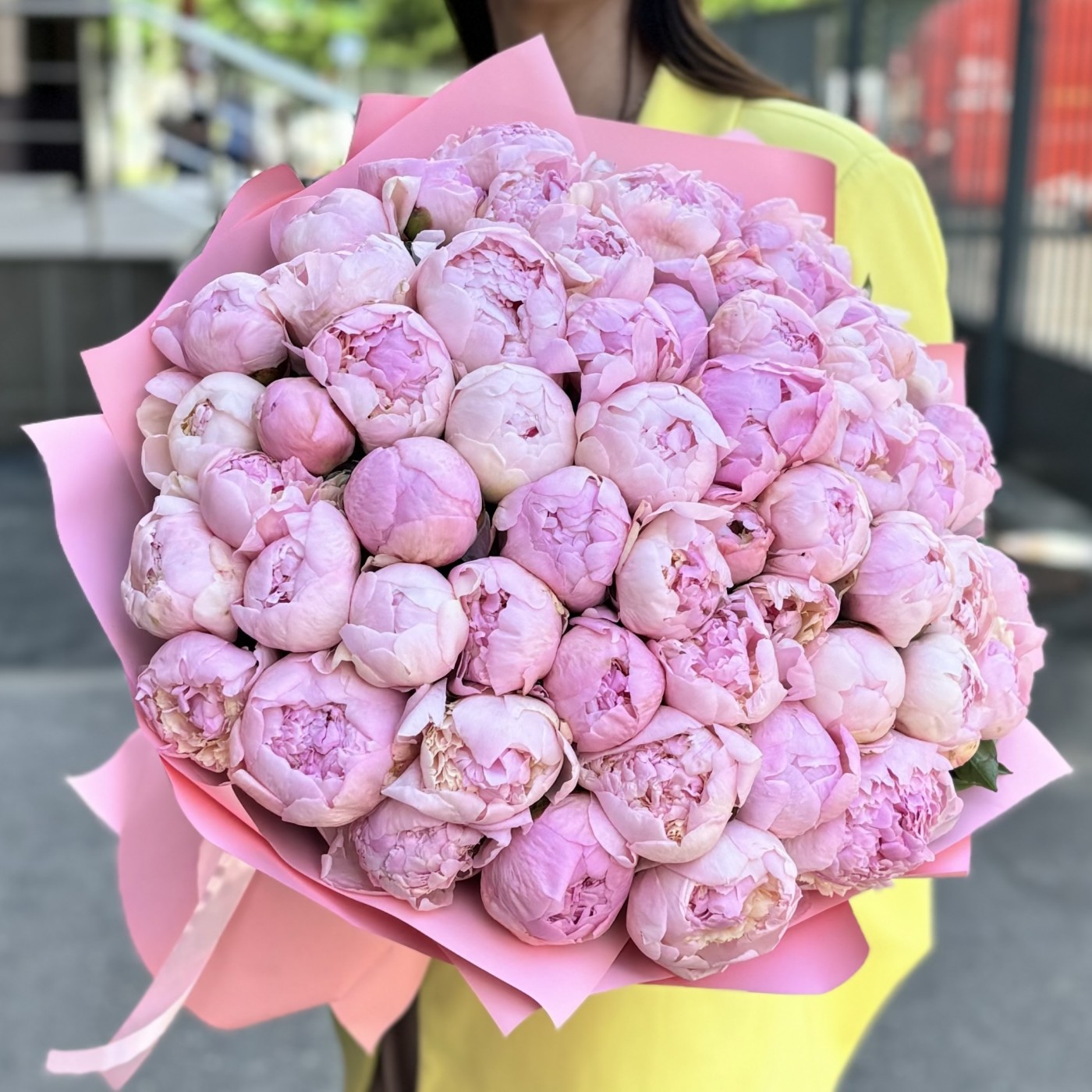 51 розовый пион